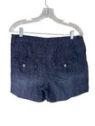 Dakota Women s Jean Shorts Size 8 Blue Denim Flap Pockets Stretch Cotton