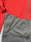 Nike Rafa Bull Full Zip Jacket Medium Red Gray Tennis Track Top Mens Swoosh Logo