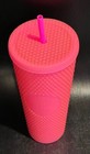 Starbucks Hot Pink Studded Soft Touch Tumbler 24oz New