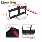 Heavy Duty 3000lbs 49  Hay Bale Spear Skid Steer Tractor Loader Quick Tach