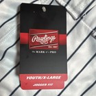  new  Rawlings Youth Extra Large Jogger Fit Baseball Pants White Navy Pinstripe