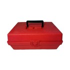 Vintage 1978-1981 Gilbert Erector Helicopter Set Red Carry Case W Motor   Book