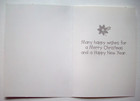 Kitten In Santa Hat And Poinsettia Unsigned Vintage Christmas Greeting Card   l