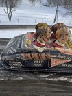 Vintage Marx Tin Wind-up Car W  4 Heads     Non-working     1930s-40s
