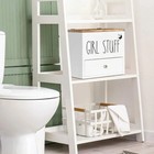 Rustic Farmhouse Wooden Bathroom Organizer Drawer Lid Storage Box