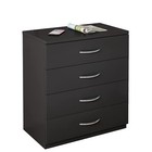 4 Drawer Dresser Small Space Wood Storage File Cabinet For Living Room Office