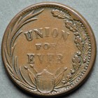 1863 111 271a Patriotic Civil War Token R-3 George Washington