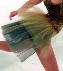  Back Skirt 2 Layer Back Bustle Red Or Green Glimmer Tulle On Elastic Belt Nwt