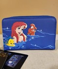 Loungefly Disney The Little Mermaid Ariel Fireworks Zip Around Wallet  gid New