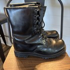 Vintage Combat Military Echt Leder Boots  Black Leather  Men   s 11  Euc  Rare