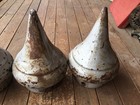 4 Antique Cast Iron Fence Pole Toppers Finials 12 