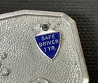 Vintage Safe Driver 1-yr Ced Hook-fast Custom Metal Belt Buckle
