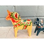 Vintage Hand Painted Akta Dalahemslojd Nils Olsson Swedish Dala Horses Set Of 4