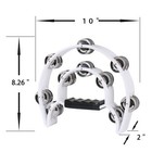 Pack Handheld Tambourine With Metal Jingles Panderos Para Adultos Double Row Tam