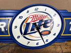 Vintage Miller Lite Time Beer 36  Display Clock Sign Light Good For Parts