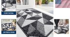 Indoor Door Mat Absorbent Washable Geometric Non Slip Low Profile 32x20