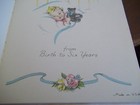 Vintage 1940-50 s Baby Memory Book  Birth-6 Years Unused Great Graphics