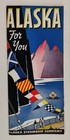 1939 Vintage Alaska Steamship Co Travel Map Brochure Illustrated