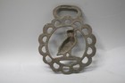 Vintage Solid Brass Horse Medallion Owl Hunt Hanger Bridle Harness England Z1