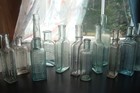 Antique Thirteen  13  Piece Embossed 1880 s-90 s Medicine Bottle Lot