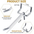 100 Pcs Peg Board Shelving Hooks Stainless Steel Garage Storage 2 8 Inch