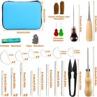 Maolecos Leather Sewing Kit Large Eye Sewing Needles Stitching Heavy Duty Repair