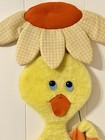 Vintage Kitsch Duck Gingham Umbrella Fabric Nursery Wall Decor