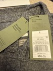Goodfellow Mens Grey Midweight Brushed Flannel Button Down Shirt -size Large New