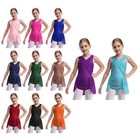 Kids Girls Bodysuit Jazz Dresses Lyrical Dress Tango Leotard Recital Rompers