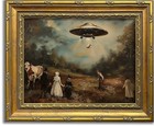 Vintage Ufo Wall Art Weird Victorian Funny Wall Decor