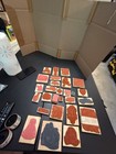Mixed Lot Of 27 Vintage Wood Mounted Rubber Stamps - Assorted Designs And Brands