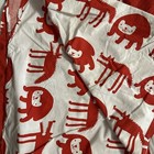 Ikea Twin Duvet Cover Barnslig Ulven Red White Kids Animals Wolf Euc Reversible