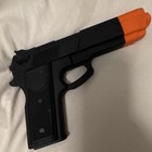 Rubber Gun Martial Arts Training Police Self Defense Black Pistol