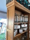 Vintage Antique Quartersawn Oak School House Cabinet 12    W X 90    H X 32 20    D