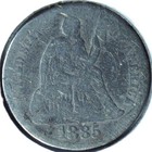 Vintage - 1885 Liberty Seated  900 Silver Dime Love Token - J H    - Lt 531