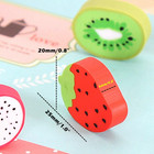 60pcs Rubber Eraser Cute Fruits Styling Pencil Eraser For Children Study Supplie