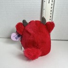 Vintage 1998 Puffkins Bruno The Red Bull Round Plush Dob 2 17 98 New With Tags