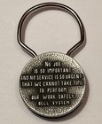 Vtg Bell Systems Telephone Southwestern Hard Hat Safety Service Pewter Keychain