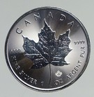 2021 Canada Uk Queen Elizabeth Ii Maple Leaf 1 Oz Vintage Silver  5 Coin I94616