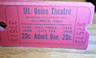 Vintage Lot 100 20c Movie Tickets From The Mount Union Theatre Alliance Ohio  