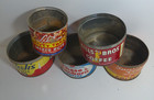 Lot Of 5 Vtg Peanut Can Hills Bros Sunset Club Nash s Case   Sanborn Coffee Cans