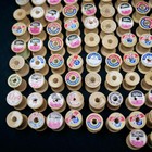 Vintage Lot Of 115 Small Wooden Empty Sewing Thread Wood Spools Crafts Art