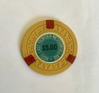 Silver Slipper Gambling Hall Casino 1951  5 Gaming Poker Chip - Las Vegas  Nv