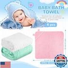 Chumia Baby Hooded Bath Towel 32 X Inch Muslin Cotton Towels With Cute Ears S