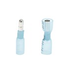14-16 Gauge Heat Shrink Bullet Wire Connectors Crimp Male Female Terminals Blue