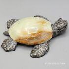Sea Turtle Hand Carved Stone Marble   Statue Figurine Nautical Animal