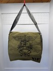 Bon Jovi Vintage 2005  Vip Army Green Canvas Logo Messenger Bag