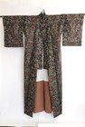 Honba Oshima Tsumugi Embroidered Houmongi Kimono With Certificate Used