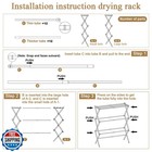 Starlatta Drying Rack Clothing  3-tier Clothes Drying Rack Foldable Use For I