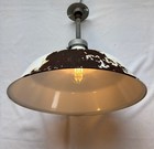 1 Hubbell 17  1960 s  Non-porcelain White Barn Industrial Light Enamel Vintage C